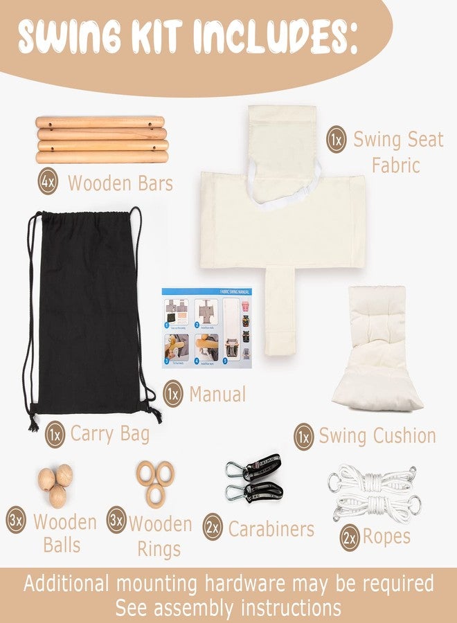 Tislly Baby Swing Outdoor Indoor Toddler Swing Seat with Safety Belt, Canvas Hanging Swings Outside Tree Swing Great Gift for Baby Boys Girls Kids Lovers - Image 4
