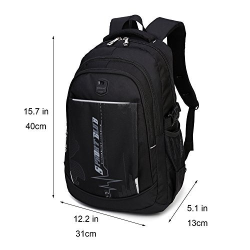 goldwheat School Backpacks Student Bookbag Shoulder Daypack Casual Travel Back Pack for Teen Boys - Image 3