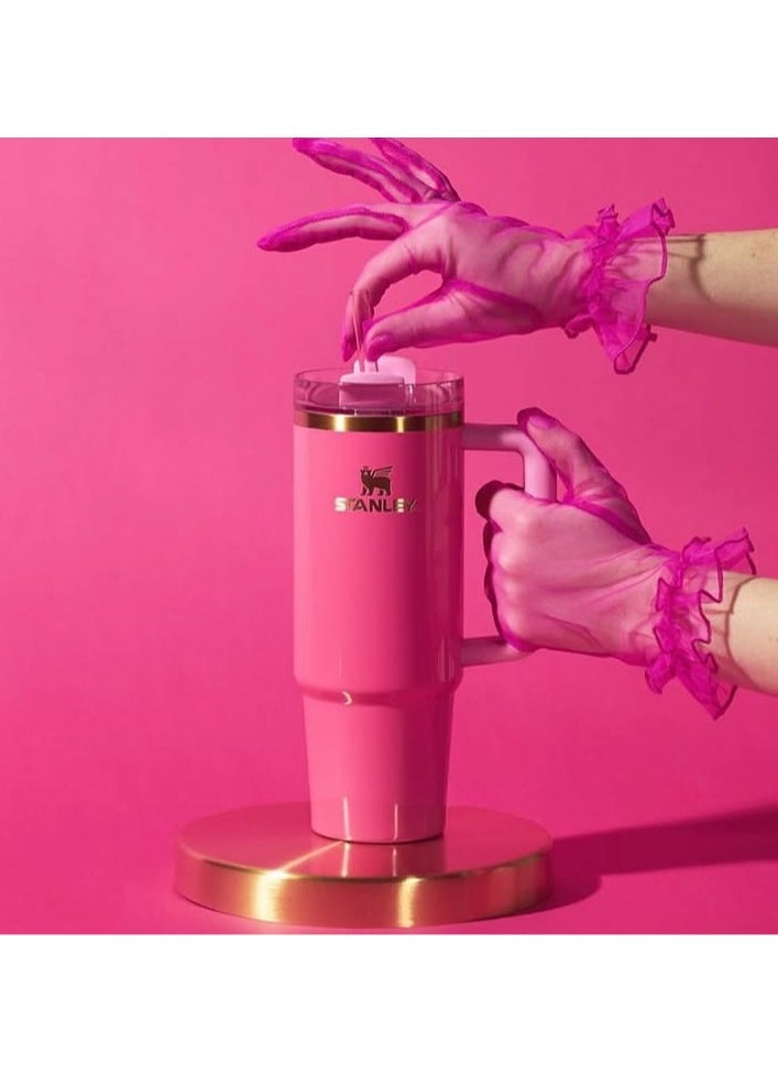 Stanley - Quencher H2.0 FlowState Stainless Steel Vacuum Insulated Tumbler with Lid and Straw for Water, Iced Tea or Coffee, Smoothie and More, 40 oz pink parade - Image 1
