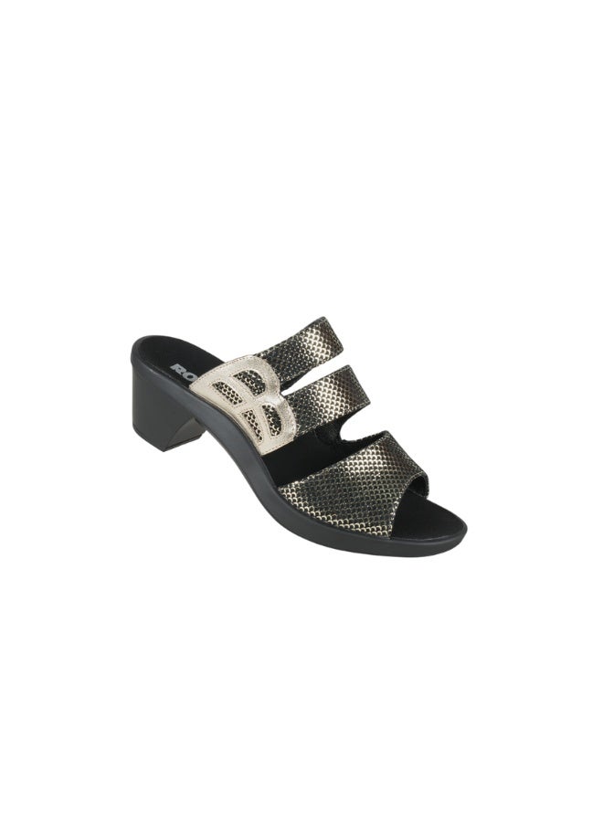 ROMIKA 117-404 Romika Ladies Block Heel Sandals 30502 Gold - Image 1