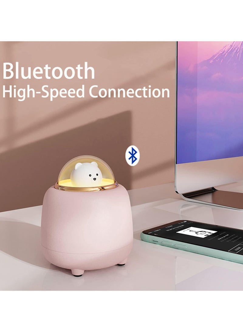 General Cute Bluetooth Speaker Kids Night Light with Adjustable Dual Night Light Bear Wireless Speaker for Bedroom, Kawaii Room Decoration Birthday Gift for Kids Teenage Girls Cute Things  - Image 3
