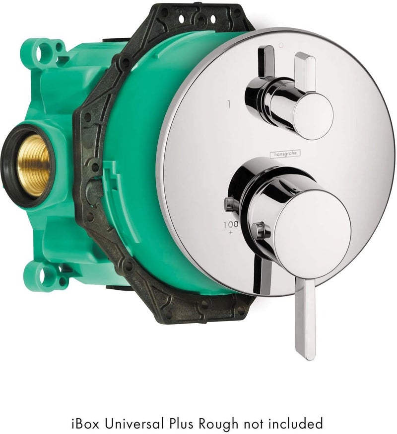 Hansgrohe Ecostat Modern 2-Handle Thermostatic Trim with Temperature Memory in Chrome - Image 2