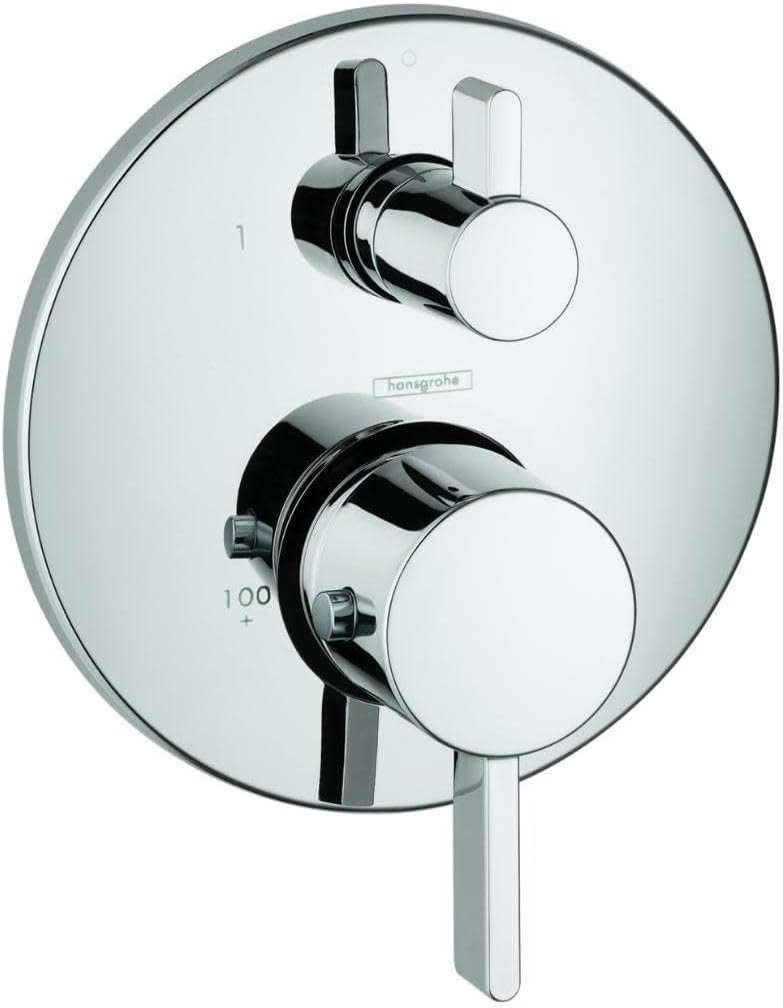 Hansgrohe Ecostat Modern 2-Handle Thermostatic Trim with Temperature Memory in Chrome - Image 1