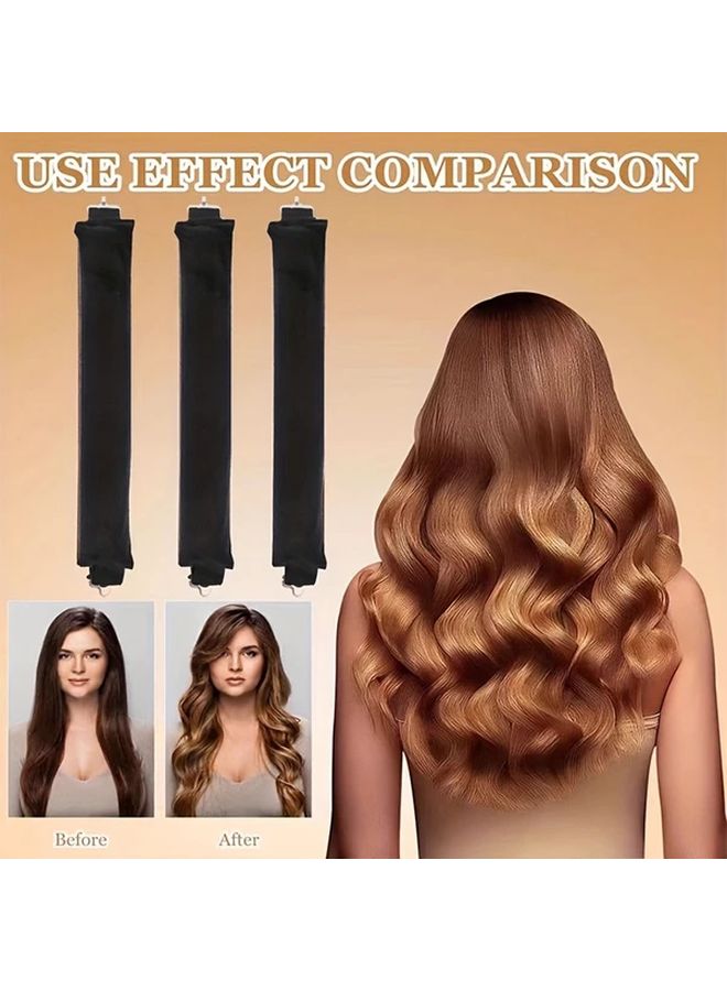 مجموعة مكواة تجعيد شعر وتمليس وموجة كبيرة سميكة وردية مع خطاف سحر للنوم - Image 4