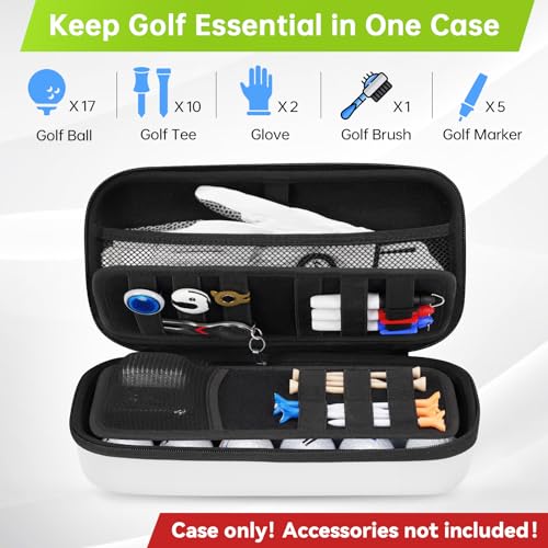 YOREPEK Golf Glove Holder with Removable Glove Shaper, Protective Hard Shell Golf Accessories Case Bag with 2 Dividers Fits Balls, Tees, Markers, Cool Gifts for Golfers - Image 2