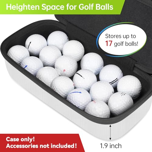 YOREPEK Golf Glove Holder with Removable Glove Shaper, Protective Hard Shell Golf Accessories Case Bag with 2 Dividers Fits Balls, Tees, Markers, Cool Gifts for Golfers - Image 3