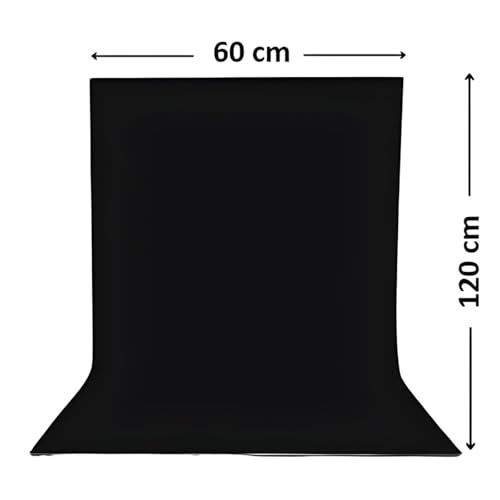 SMILEDRIVE® Photography Background Sheets - Backdrop Sheets 60 x 120 cm Waterproof Wrinklefree PVC Material (Black) - Image 2