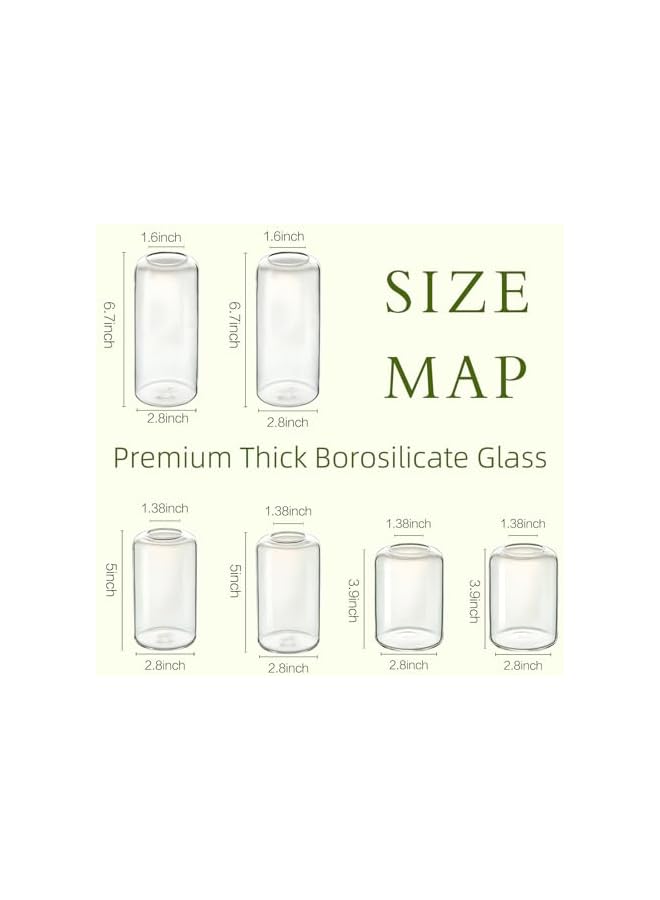 The Bros Glass Bud Vase Set of 6, Modern Hand Blown Small Bud Vases in Bulk for Flower, Clear Cylinder Glass Vase for Wedding Decorative,Living Room Home Décor - Image 5