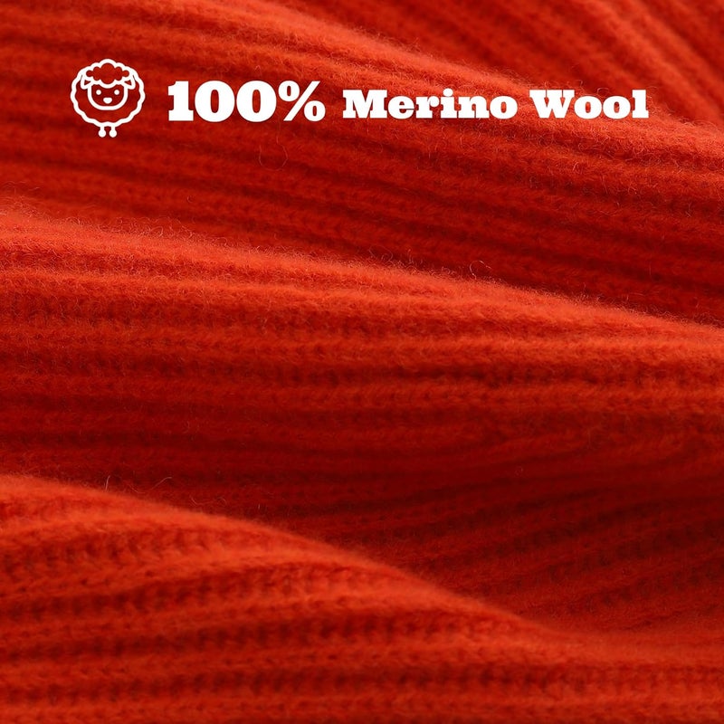 ACUSHLA 100% Merino Wool Beanie for Men & Women Oversize Winter Hat Unisex Knit Watch Cap for Cold Weather - Image 3