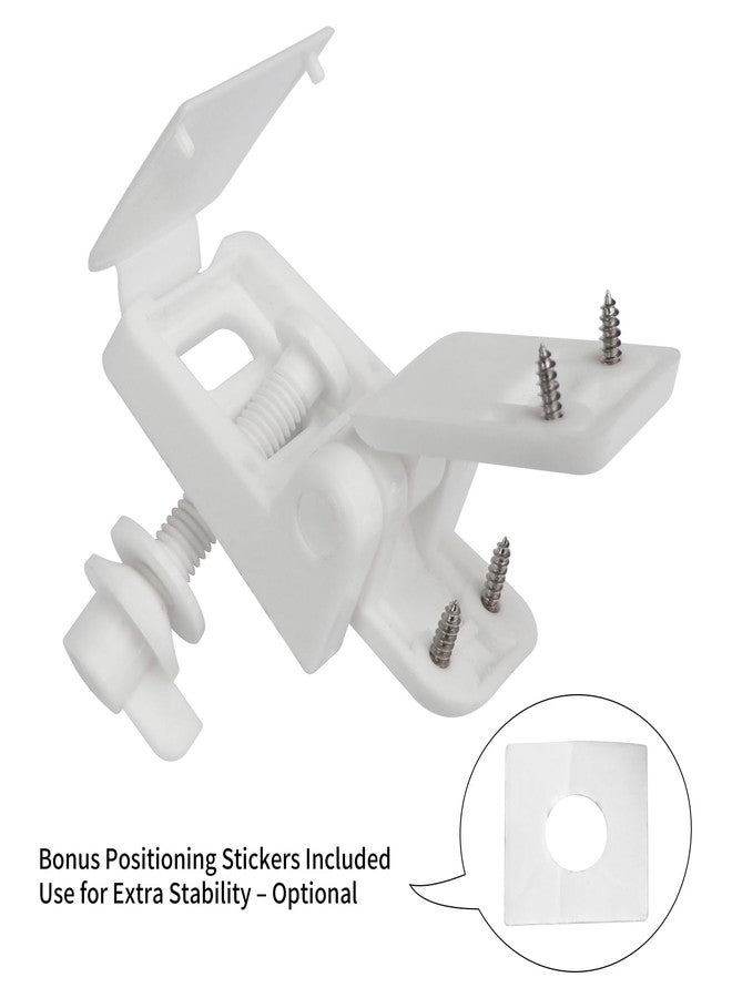 Meaferks Plastic Toilet Seat Hinges, Toilet Bolts Screws Nuts, Universal Toilet Replacement Patrts Fits Most American Toilet lids, 1 Pair White (2Pcs- MFL16) - Image 3