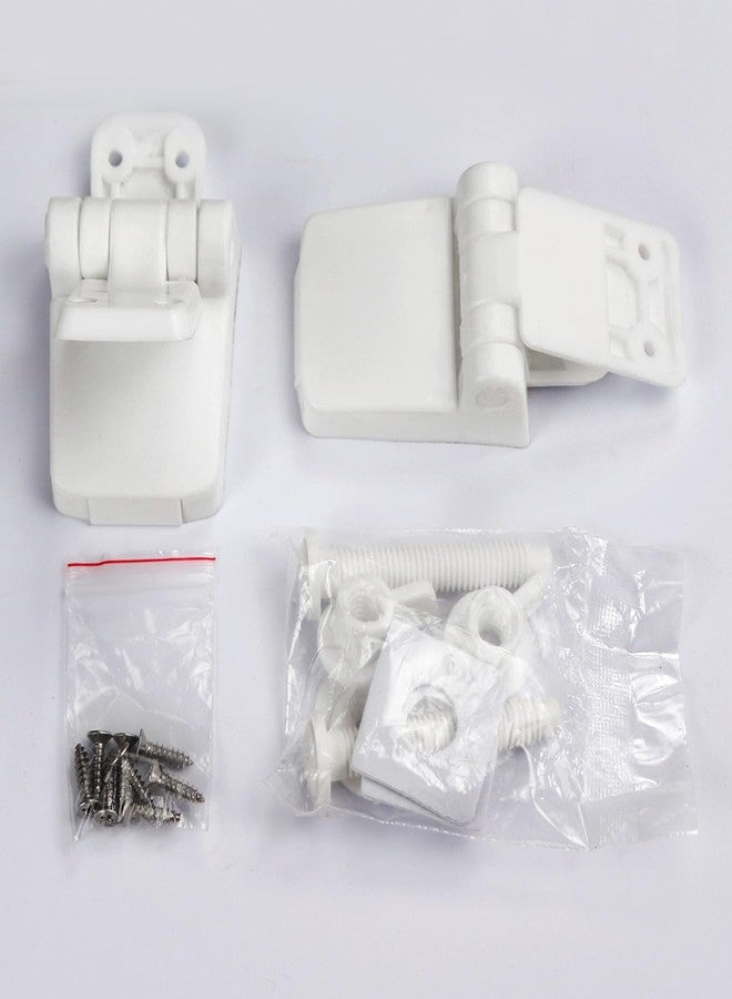 Meaferks Plastic Toilet Seat Hinges, Toilet Bolts Screws Nuts, Universal Toilet Replacement Patrts Fits Most American Toilet lids, 1 Pair White (2Pcs- MFL16) - Image 5