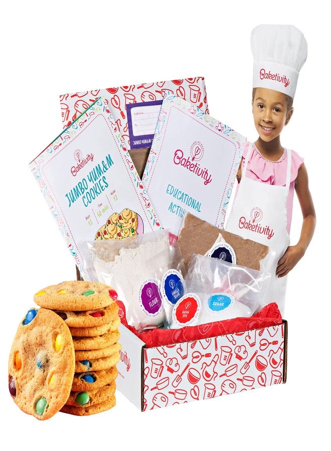 BAKETIVITY Kids Baking DIY Activity Kit Bake Delicious Yum&m Jumbo Cookies- Real Fun Little Junior Chef Essential Kitchen Lessons Includes Pre Measured Ingredients - Image 1