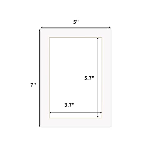 ZBEIVAN 5x7 White Picture Mats with Core Bevel Cut Frame Mattes for 4x6 Pictures- Pack of 12 - Image 2