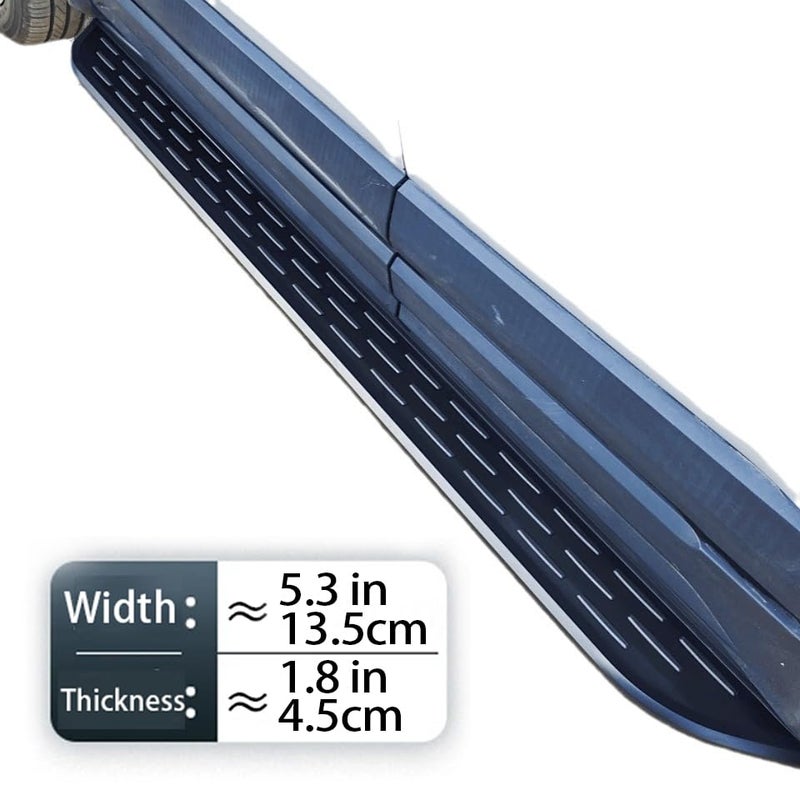 Generic Yucisily 2 pcs fit for Jeep Grand Cherokee L 2022-2024 Running Board Side Step Nerf Bar Aluminium Black (with Brackets)  - Image 2