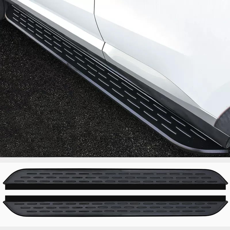 Generic Yucisily 2 pcs fit for Jeep Grand Cherokee L 2022-2024 Running Board Side Step Nerf Bar Aluminium Black (with Brackets)  - Image 1