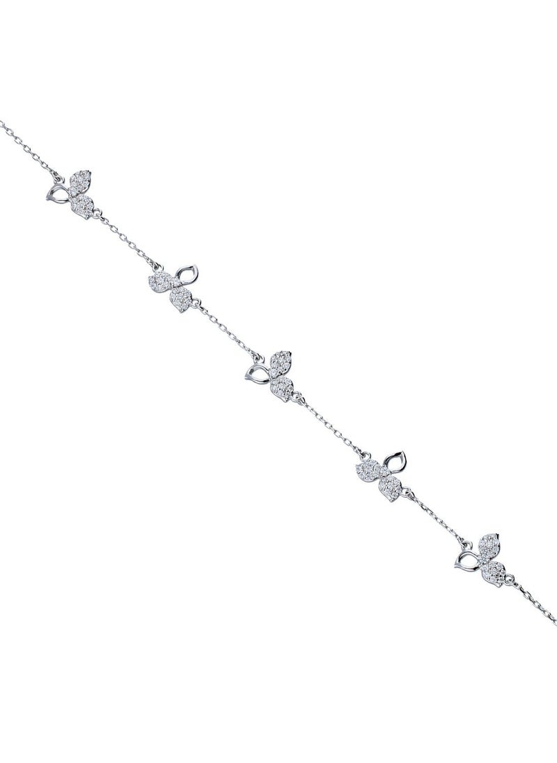 FK Jewellers - Sterling Silver 925 Flowers Bracelet - FKJBRLSLU1020 - Image 1
