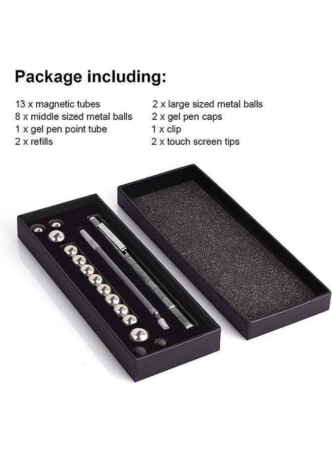 Magnetic Pen,Magnet Ballpoint Pen,Eliminate Pressure Fidget Toy Gift,Multifunctional Decompression Magnet Writing Toy Pen,Best Gift For Friends (Black) - Image 5