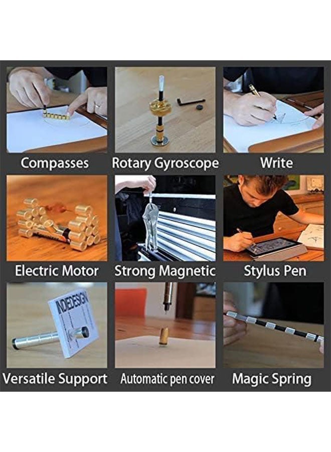 Magnetic Pen,Magnet Ballpoint Pen,Eliminate Pressure Fidget Toy Gift,Multifunctional Decompression Magnet Writing Toy Pen,Best Gift For Friends (Black) - Image 3