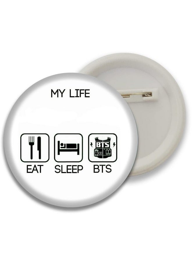 D2c D2C Premium BTS Round Pin Button Badge - Perfect for Boys, Girls, Men & Women | Trendy KPOP Batches for Bags, Backpacks | Ideal Birthday Gift, Party Favor | Size 58mm (variation6)  - Image 4