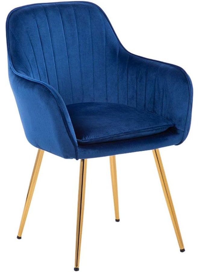 Poppins HOME Dining Chair Modern Gold Metal Legs Ergonomic Seat - Image 1