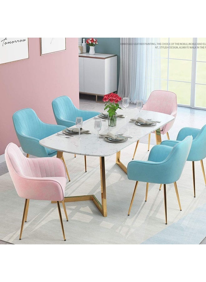 Poppins HOME Dining Chair Modern Gold Metal Legs Ergonomic Seat - Image 2