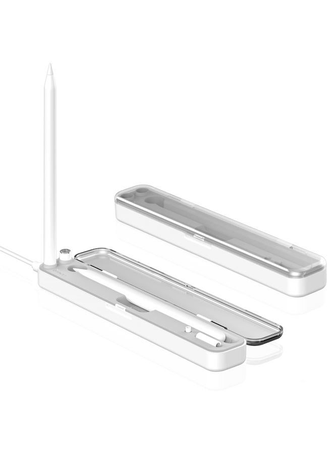 AreMe 2 in 1 Charging Case Compatible with Apple Pencil 2nd and 1st Generation, Magnetic Wireless Charger Dock for Pencil 2nd Gen, Portable Travel Case Storage Box for iPad Pencil - Image 1