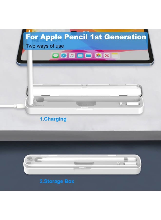 AreMe 2 in 1 Charging Case Compatible with Apple Pencil 2nd and 1st Generation, Magnetic Wireless Charger Dock for Pencil 2nd Gen, Portable Travel Case Storage Box for iPad Pencil - Image 3