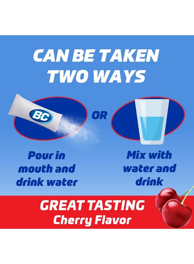 BC Powder Pain Reliever, Cherry Flavor Aspirin Dissolve Packs, 24 Count Powder Packets (2 Pack) - Image 4