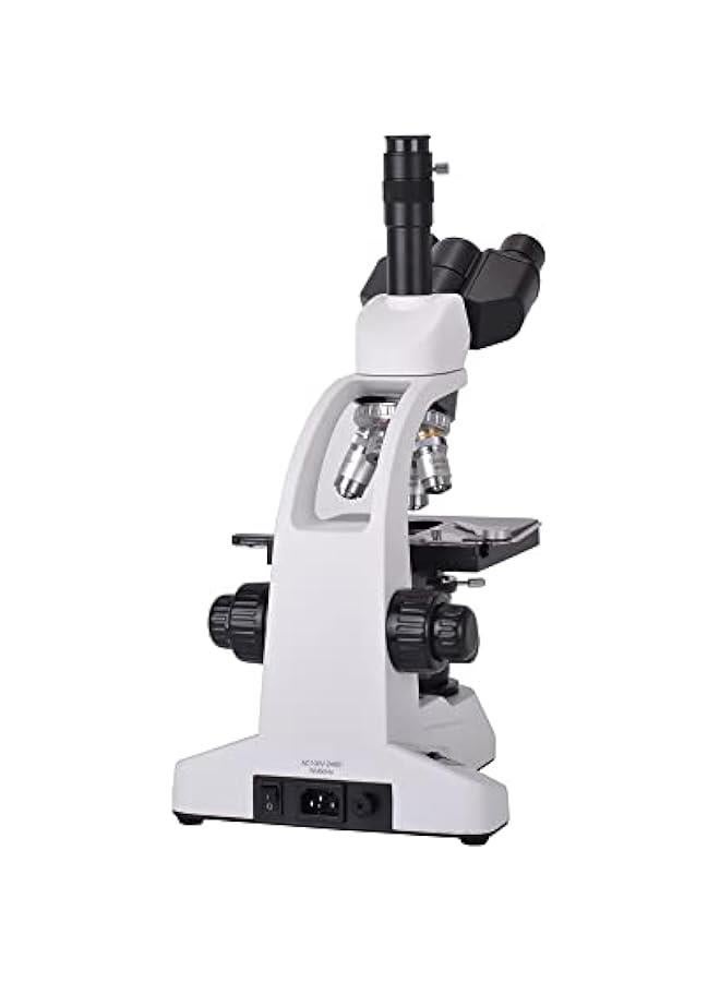 Arabest Compound Trinocular Microscope 40X -1600X Biological Microscope Lab Microscope WF10X/ WF16X Wild Angle Eyepiece Lens Machanical XY Stage Achromatic Objectives 4X 10X 20X 100X - Image 2