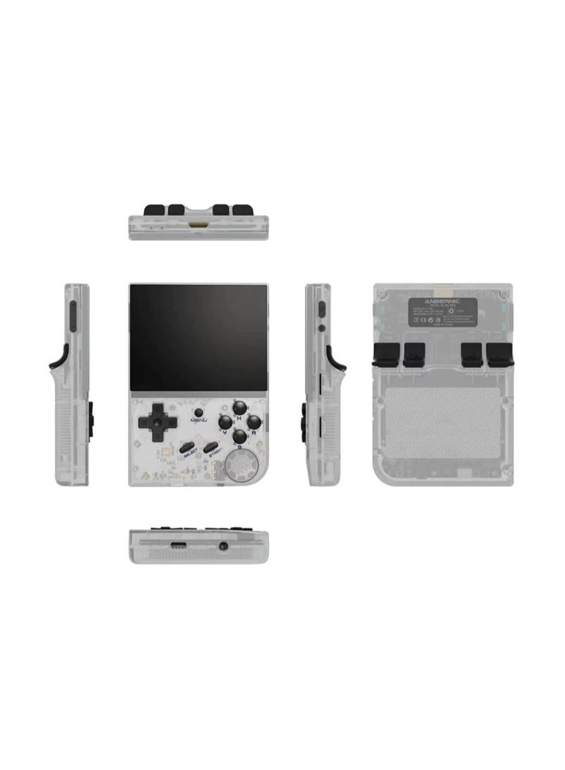 ANBERNIC RG35XX Handheld Game Console Linux System 3.5 Inch HDMI output 64GB (Transparent White)