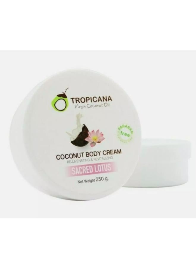 Tropicana Tropicana Coconut Body Cream With Sacred Lotus smooth & glowing skin 250g  - Image 1