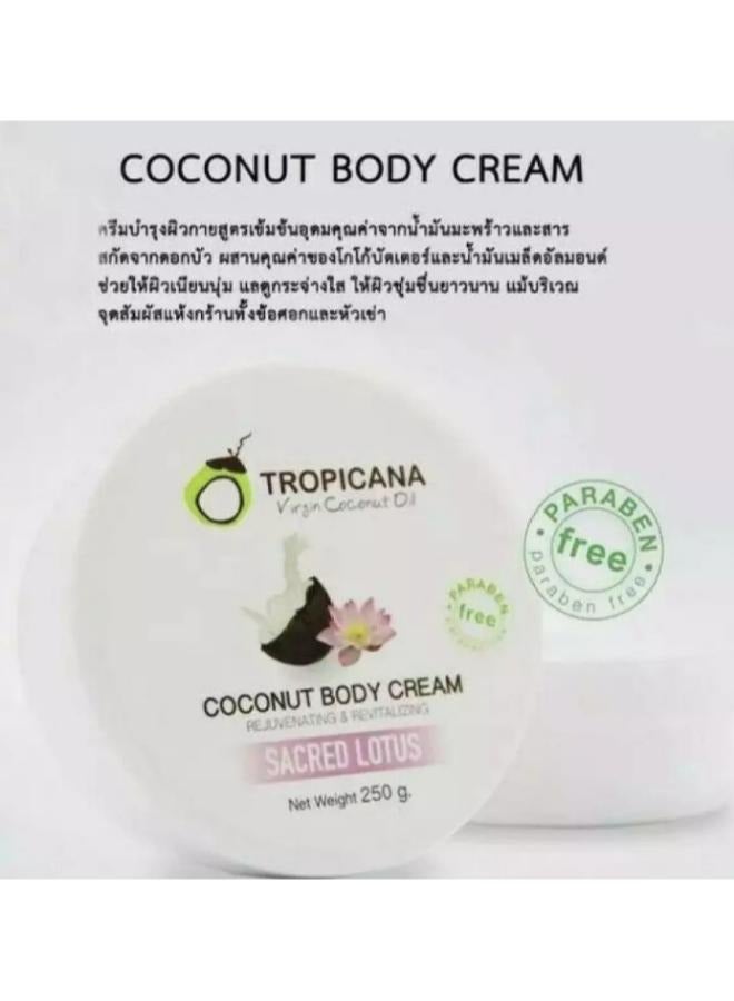Tropicana Tropicana Coconut Body Cream With Sacred Lotus smooth & glowing skin 250g  - Image 2