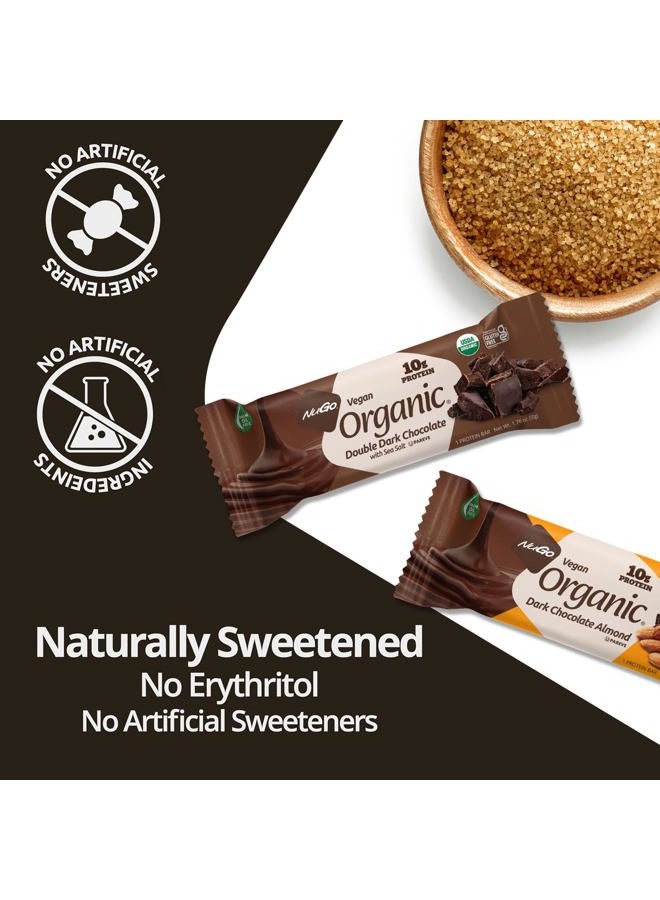 NuGo Organic Double Dark Almond 10G Vegan Protein Gluten Free 190 Calories 12 Count 1.76 Ounce Brown - Image 3