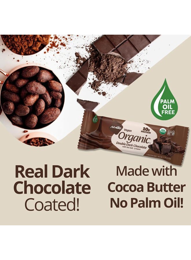 NuGo Organic Double Dark Almond 10G Vegan Protein Gluten Free 190 Calories 12 Count 1.76 Ounce Brown - Image 2