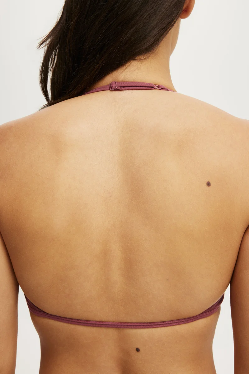 Cotton On  Ultra Soft Halter Open Back Crop for Women | Best Price UAE