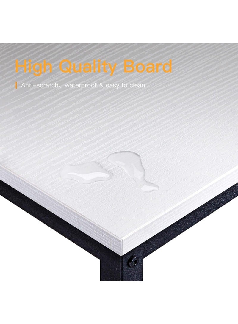 AGD L-Shaped Computer and Study Gaming Desk 50 Inch with Round Corner and Removable Shelf for Home Office Workstation, White - Image 5