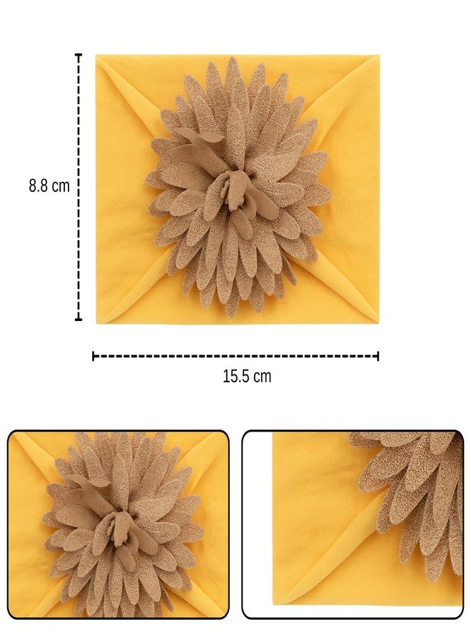 ANNACREATIONS ANNA CREATIONS 3 Pcs Baby Headbands for Girls & Boys, Soft Stretchy Hair Bands with Cute Flower Design, Comfortable and Stylish Hair Accessories for Newborn, Infant and Toddler Babies - Image 2