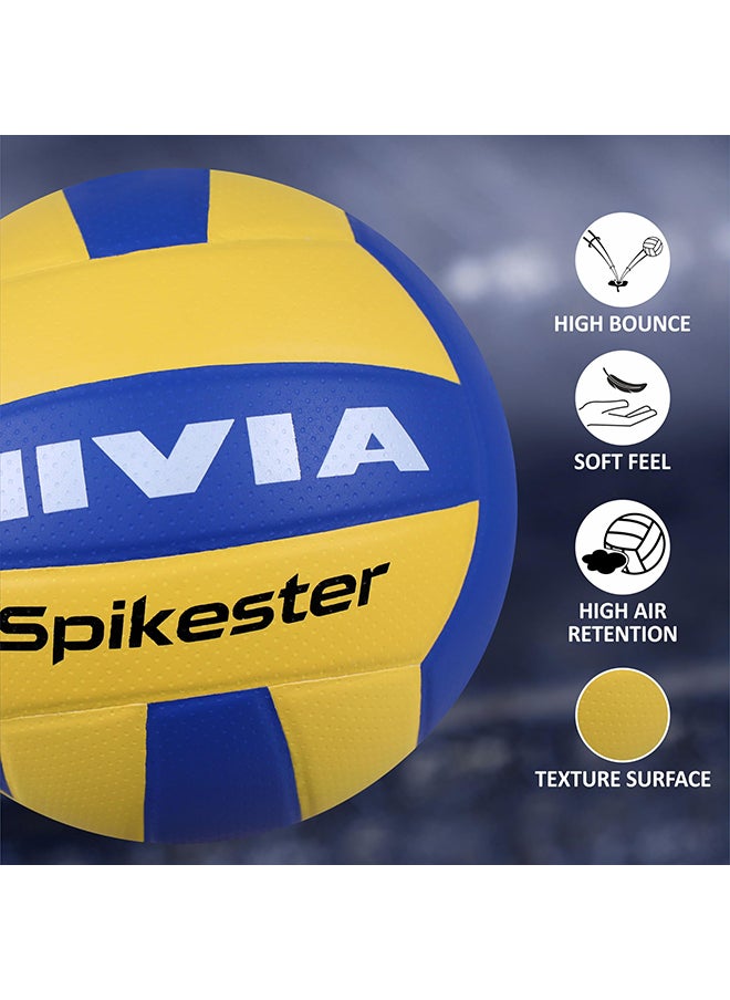 Nivia Spikester Encounter 494 Volleyball | Size: 4 | Material - Polypropylene |18 Panels | for Indoor-Outdoor All Surfaces | Training Ball | Machine Stitched  - Image 3