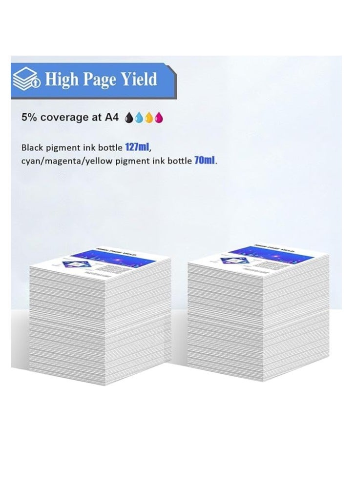 Terabyte 003 Compatible Refill Ink for Epson L3110, L3150, L3250, L3252, L3115, L3116, L3101, L3210, L3215, L3216, L3151, L3152, L3156, L5190 - Printer Ink (70gm x C/M/Y/ Black) Bottle - 503468 - Image 3