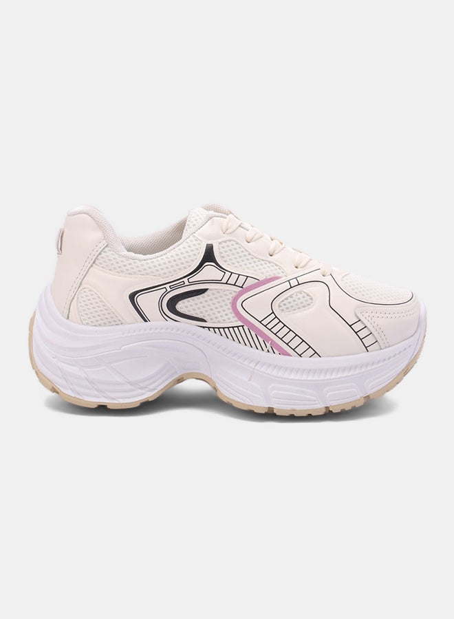 Leather Fashionable Low Top Sneakers - Image 1