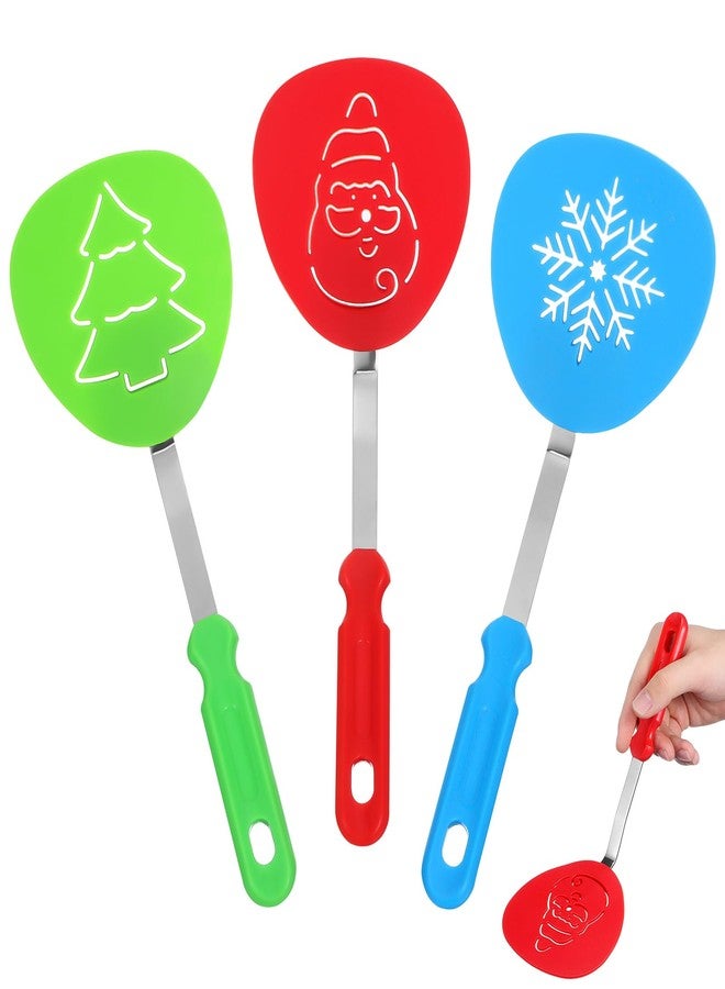هيموتون مجموعة ملاعق تقليب هيموتون لعيد الميلاد: 3 قطع من ملاعق تقليب البسكويت، ملاعق تقليب، ملاعق طبخ، ملاعق تقليب المقلاة، أدوات مطبخ، زينة مطبخ عيد الميلاد - Image 4