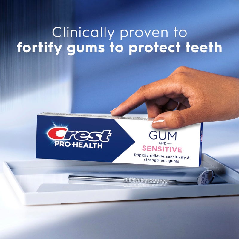 Crest Sensitive and Gum Toothpaste 4.8 oz (3 Pack), Relieves Sensitivity, Strengthens Gums, Anticavity, Clinically Proven, Antibacterial Toothpaste - Image 5