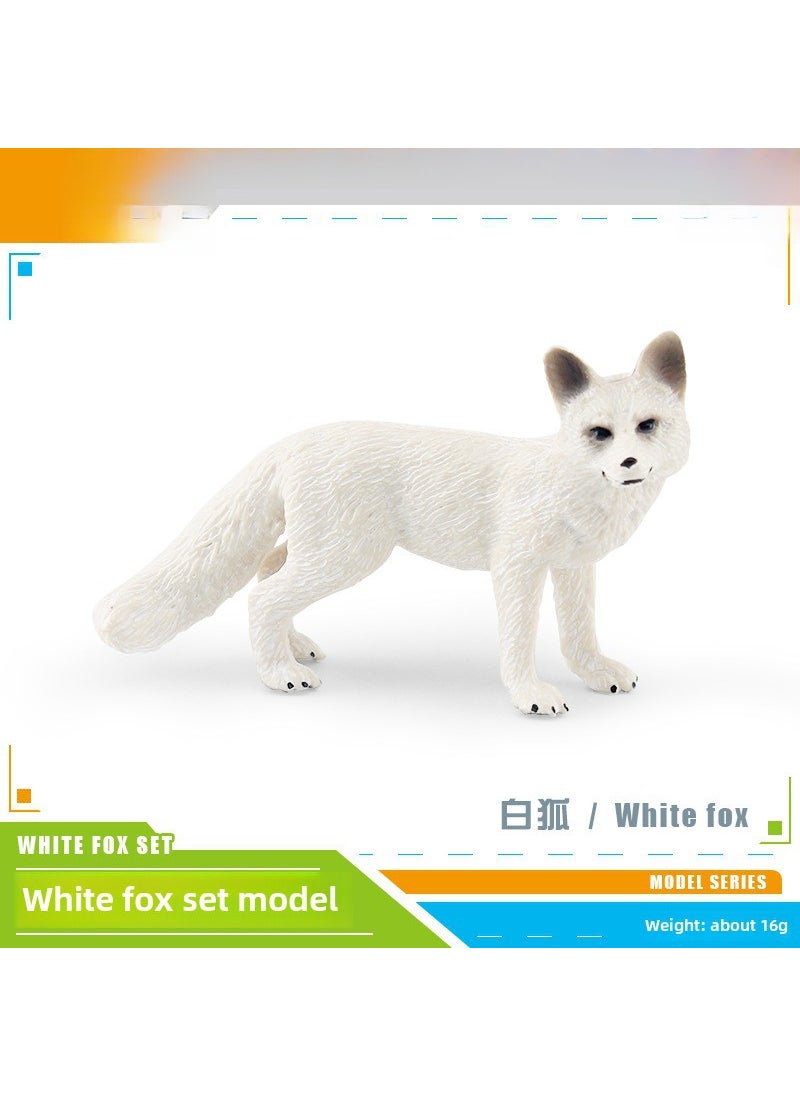Generic - Realistic Fox Model Toy for Children BL-1258 White Fox 16g - Image 1