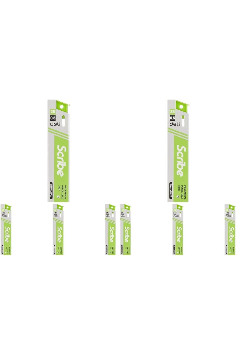 Deli Scribe 7003 Mechanical Pencil Leads, 2B, 0.5 mm - Image 1