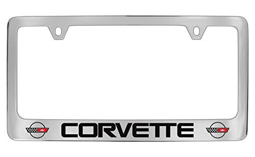 Chevrolet Corvette C4 Chrome Plated Metal License Plate Frame Holder - Image 3