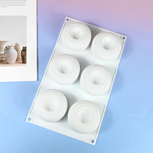 mostsom Silicone Molds for Baking Non-Stick Candy, Chocolate, Cookie, Mini Soap, Pudding, Jello, Muffin, Dog Treats Ideal for Cupcakes, Ice Cubes, and Jelly Mold (C_ Spiral Circles) - Image 4