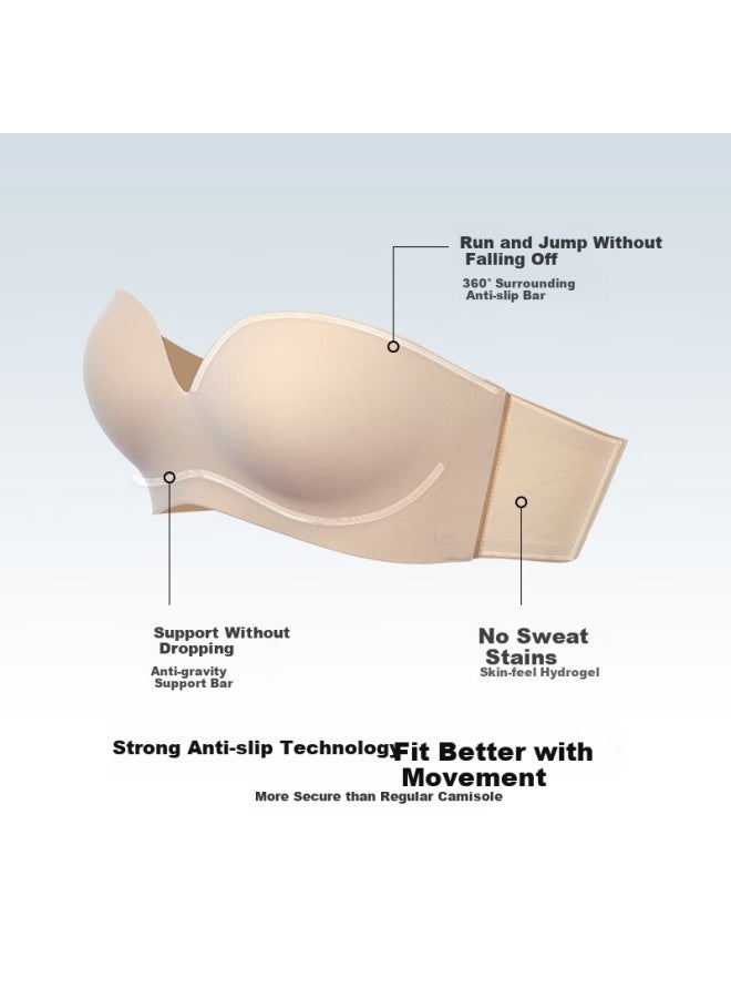 Ubras Two-way Shoulder Strap Detachable Small Chest Push-up Bandeau Bra Women's Bra Strapless Bra Anti-slip Bare Skin B70 - Image 1