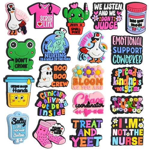 YEALQUE 20PCS Funny Nurse Focal Beads Nursing Silicone Focal Bead for Pens/Necklace/Keychains/Bracelets/Lanyards Nurse Nursing Student Medical Worker Gifts - Image 1