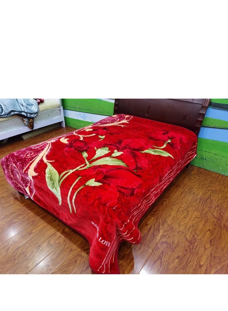 MAARYA LOVE 2 PLY SUPER SOFT EMBOSSED BLANKET - Image 1
