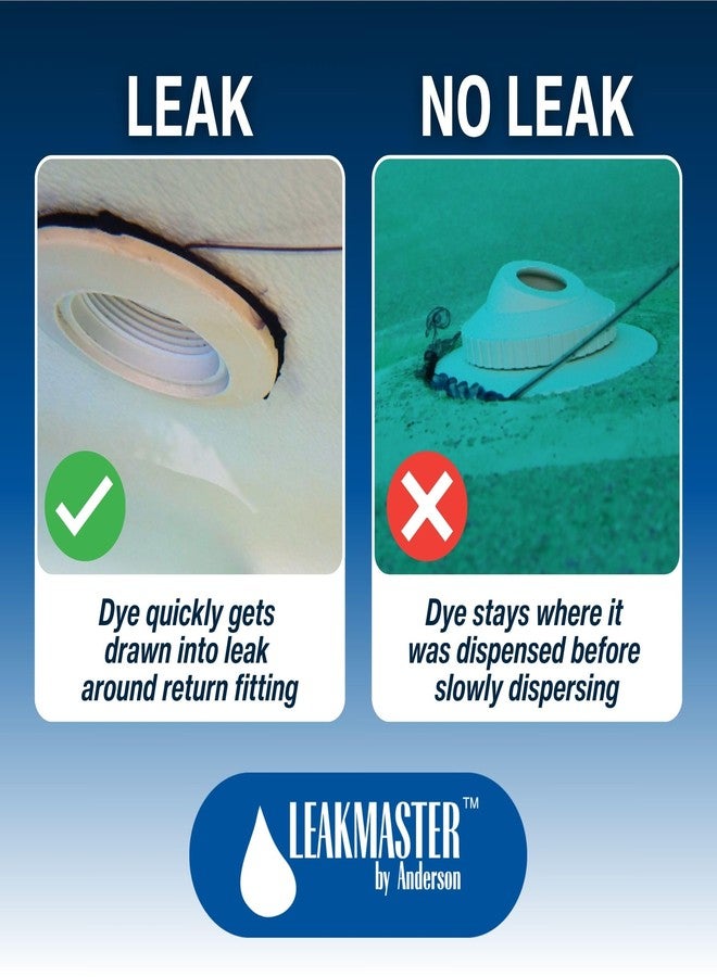 Leakmaster Pool Leak Detection Kit - 8 oz Blue Dye with Reusable Syringe - High-Visibility Leak Finder for Pools, Hot Tubs & Spas - 40+ Refills- Professional Water Tracing Tool - Image 4